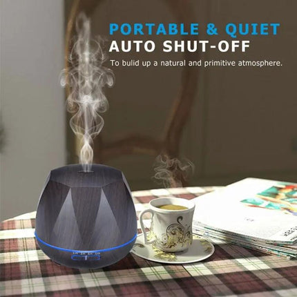 Peach Shape Wood Grain Ultrasonic Humidifier for Aromatherapy