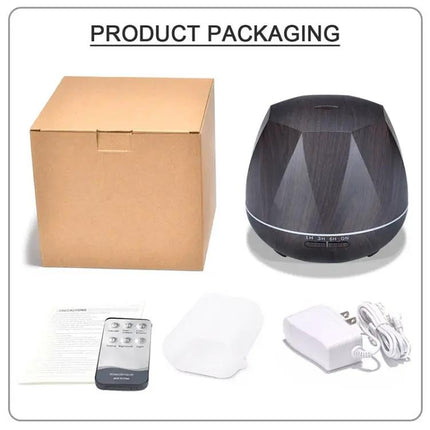 Peach Shape Wood Grain Ultrasonic Humidifier for Aromatherapy
