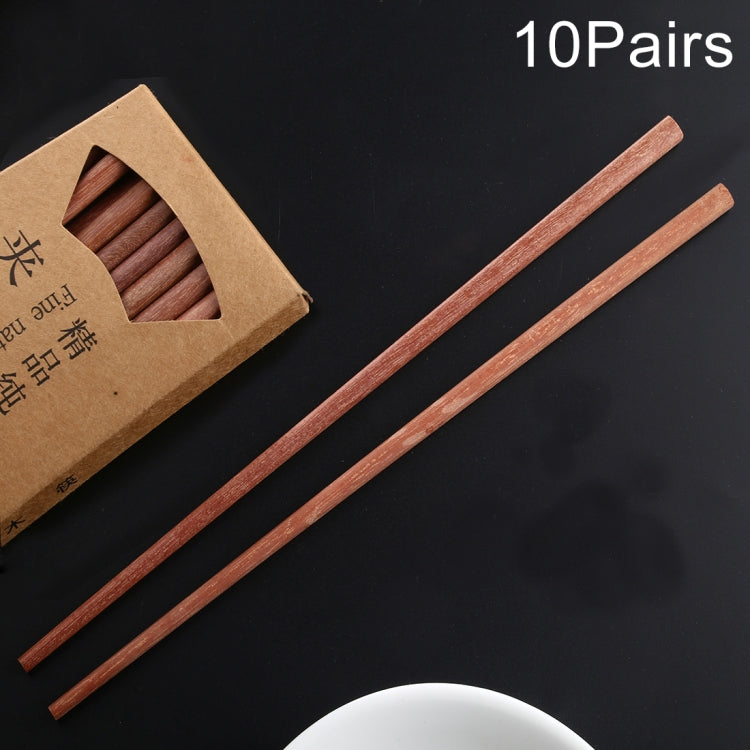 10 Pairs Natural Red Sandal Wood Non-slip Chopsticks