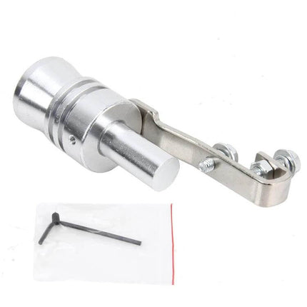 Universal Aluminum Turbo Sound Exhaust Muffler Pipe Whistler, Size L lightweight aluminum whistler with clamp and hex key for DIY installation