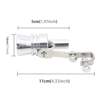 Universal Aluminum Turbo Sound Whistle For Cars Size S - compact 1.8cm whistler diameter aluminum turbo sound accessory with adjustable clamp