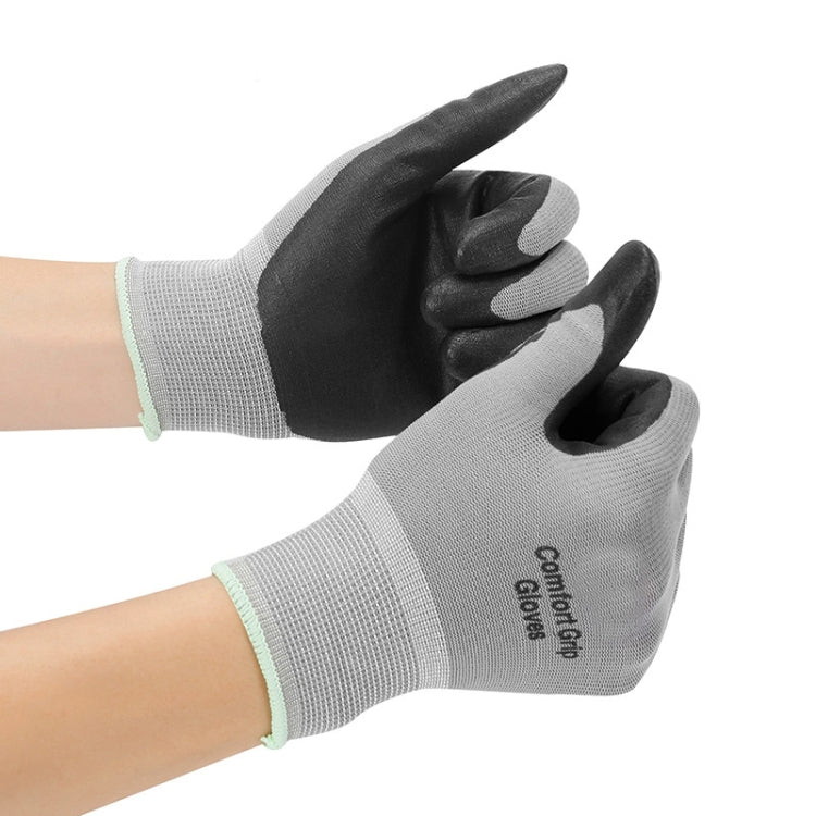 Guantes de caucho de nitrilo antideslizantes y duraderos para electricistas - Talla L