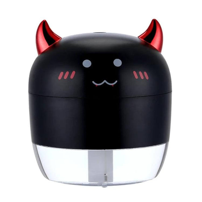 Devil Atomizing Humidifier With Colorful Night Lights compact portable black devil design humidifier for desk and travel