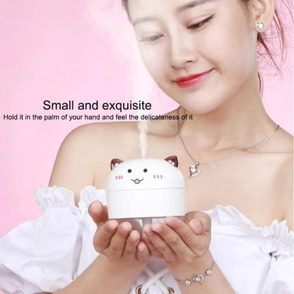 Devil Atomizing Humidifier With Colorful Night Lights compact portable cute design held in hand, 200mL tank, quiet desk and travel humidifier