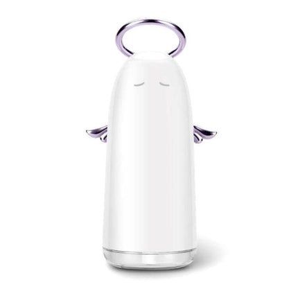 Mini Angel Atomizing Humidifier With Colorful Night Lights - compact 230mL angel-shaped humidifier with gentle mist and multicolor night light