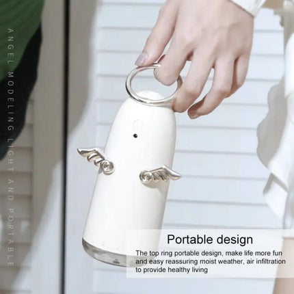 Mini Angel Atomizing Humidifier With Colorful Night Lights