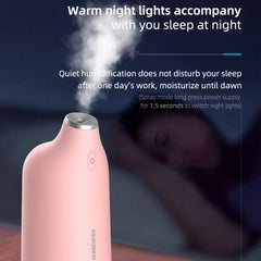 Portable 2.5W Spray Humidifier with Soothing Ambient Light