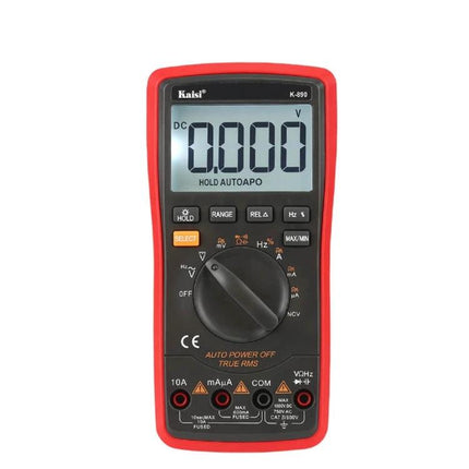 Kaisi Handheld Digital Multimeter for Electrical Measurements - handheld multimeter with 21mm screen showing 0.000V for technicians and DIY troubleshooting