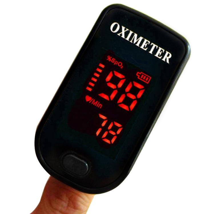 Portable LED Finger Pulse Oximeter with HD Display - Blood Oxygen and Pulse Rate Monitor Black M130 (Black)