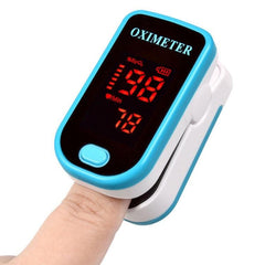 Portable LED Finger Pulse Oximeter with HD Display - Blood Oxygen and Pulse Rate Monitor Blue M130 (Blue