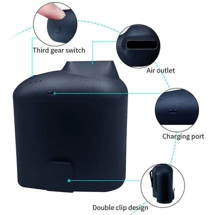 Portable Hanging Waist USB Fan With Three Speeds For Personal Cooling