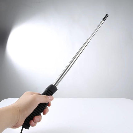 Benetech Handheld Thermal Probe for Wind Speed Monitoring telescoping probe held by hand for airflow and temperature checks