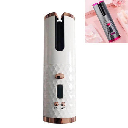Hair Curler USB Charging For Everyday Curls At Home - portable wireless automatic hair curler with LCD and anti-tangle design