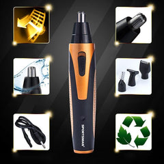 Gold USB Rechargeable 4-in-1 Ear, Nose & Beard Trimmer for Men