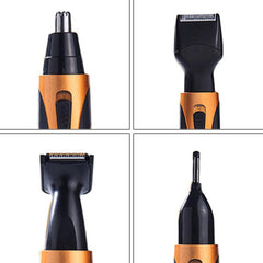 Gold USB Rechargeable 4-in-1 Ear, Nose & Beard Trimmer for Men