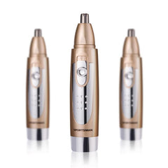 Compact Waterproof Bullet Trimmer for Nose & Ear Hair (Gold)