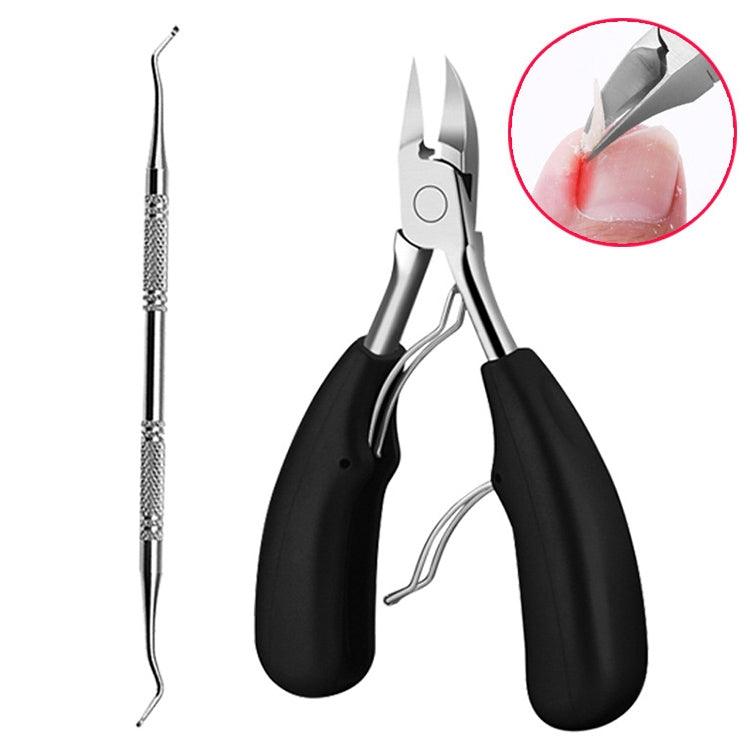 Dual Function Stainless Steel Nail Clipper Set for Paronychia - Olecranon Nipper & Ingrown Nail Lifter