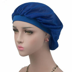 Satin Bonnet for Long Hair - Coconut Nightcap Air Conditioning Cap with Wide Band