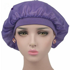 Satin Bonnet for Long Hair - Coconut Nightcap Air Conditioning Cap with Wide Band