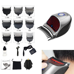 HJ-2018 Rechargeable Men's Electric Hair Clipper with Rinseable Blade and Styling Accessories, Standard Version, CN Plug