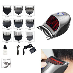 HJ-2018 Men's Rechargeable Electric Hair Clipper with Rinsable Head and Multiple Attachments