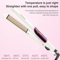 VGR V-509 35W Dual-Use Hair Straightener and Curler with 5 Adjustable Temperature Settings - EU Plug