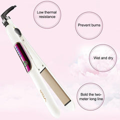 VGR V-509 35W Dual-Use Hair Straightener and Curler with 5 Adjustable Temperature Settings - EU Plug