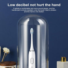 Lenovo B002.1-C2 Luxury USB Charging Sonic Electric Toothbrush with Antibacterial Brush Heads - 4 Cleaning Modes, Waterproof Design