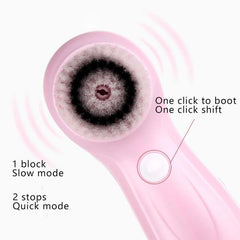 Portable 3-in-1 USB Facial Cleansing Brush for Deep Pore and Blackhead Removal