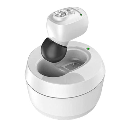 KAIXINWEI In-Ear Bluetooth Hearing Aid for Daily Conversations compact white hearing aid in charging case, noise reduction for clear conversations