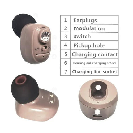 KAIXINWEI In-Ear Bluetooth Hearing Aid for Daily Conversations
