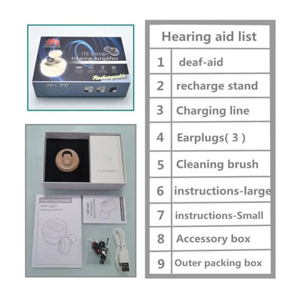 KAIXINWEI In-Ear Bluetooth Hearing Aid for Daily Conversations