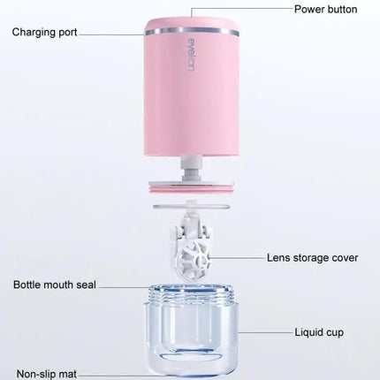 Eyekan Ultrasonic Lens Cleaner For Beauty Lenses, Automatic Cleaning
