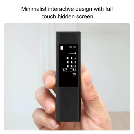 Xiaomi Youpin DUKA LS5 Touch Screen Laser Distance Measurer handheld black device with full touch OLED display showing measurements