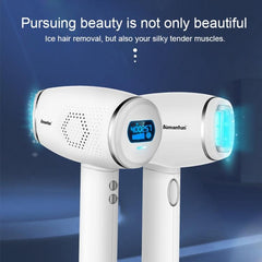 Portable Household Electric Laser Hair Removal Device with LCD Display - EU Plug