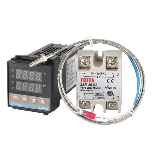 Practical Thermostat Kit for Temperature Control with Relay PID controller, solid state relay and thermocouple for precise home brewing temperature management