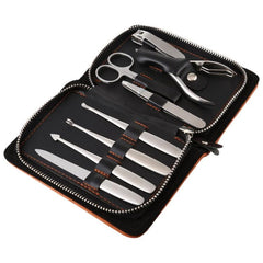 Ultimate 8-in-1 Nail Care and Pedicure Kit with Stylish Travel Case