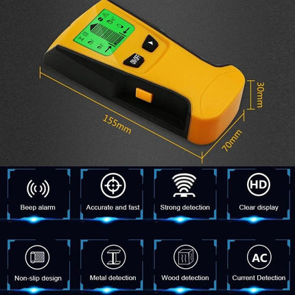 Practical Wall Scanner for Metal, Wires, and Voltage Detection - compact stud metal and live wire detector with clear display and strong detection