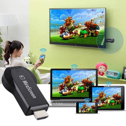 MiraScreen Wireless Display Dongle for Screen Mirroring Devices connected to TV, laptop, tablet and phone for seamless Miracast screen mirroring