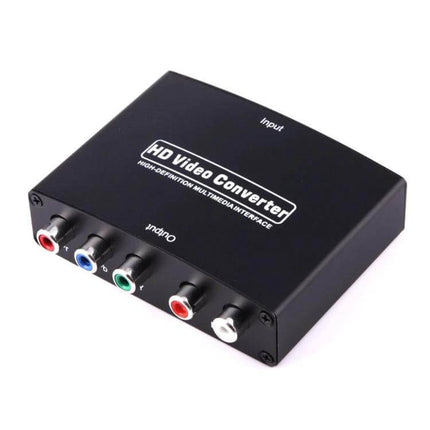 HDMI to Component Video and Audio Converter for TV Connections - black HD video converter box with RCA component and audio outputs