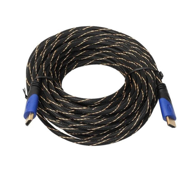 15 Meter HDMI Cable for High-Definition Video and Audio Links - braided long HDMI 1.4 cable for HDTVs, gaming consoles and home theater setups