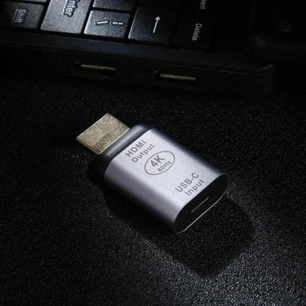 Aluminum Alloy USB-C to HDMI Adapter for Video Connections — compact aluminum USB-C to HDMI adapter for 4K display mirroring and presentations