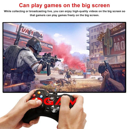 HDMI Video and Audio Capture Card with Mic Input and Loop-Out enabling gameplay capture and live streaming with mic overlay and loop-out to big screen