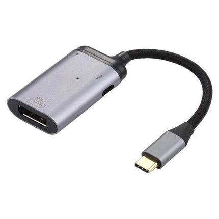 USB-C to DisplayPort Cable for 4K Video and Charging Support — compact 8cm braided cable showing USB-C to DisplayPort adapter supporting 4K/8K video and charging