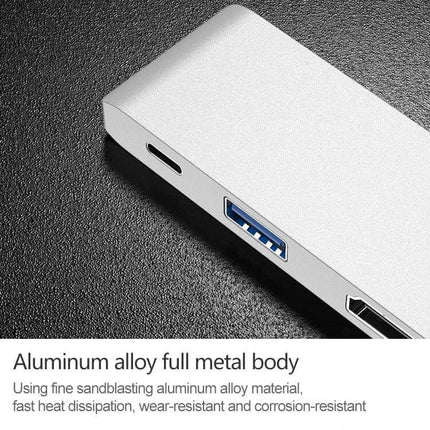Versatile USB-C Hub for iPad Pro Connectivity Expansion — slim aluminum alloy hub with USB 3.0 and USB-C PD port