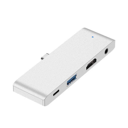 Versatile USB-C Hub for iPad Pro Connectivity Expansion — slim aluminum hub with USB-C PD, USB 3.0, HDMI and headphone jack