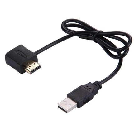 50cm HDMI to USB Adapter Cable for Video Device Connections - black HDMI-to-USB cable with USB-A and HDMI connector