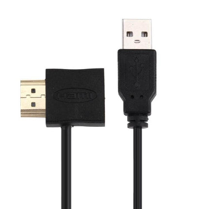 50cm HDMI to USB Adapter Cable for Video Device Connections, black HDMI-to-USB cable showing HDMI male and USB-A connectors