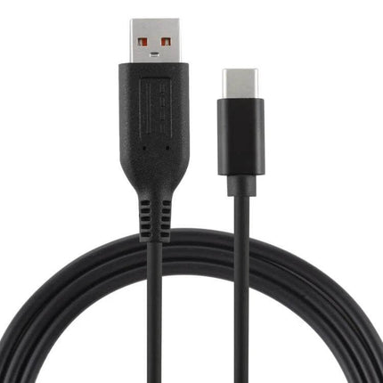 Alt Tag: Lenovo Yoga 3 USB-C Charger Cable for Lenovo Devices, 1.8 Meters - black USB-A to USB-C charging cable, 1.8m