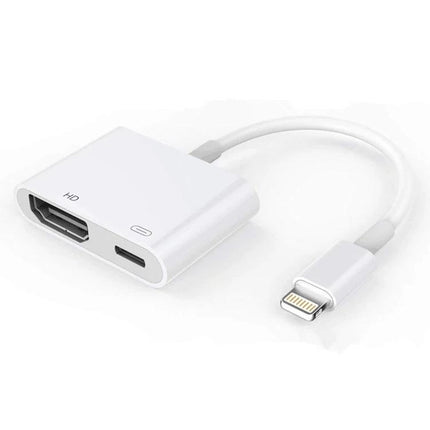 E-Gin Adapter for Daily Home Screen Mirroring to TVs white HDMI lightning adapter for streaming movies and presentations